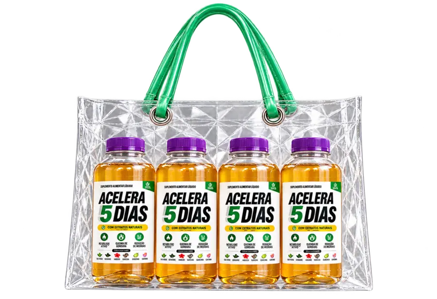 Sacola do Acelera 5 Dias com bebidas Acelera