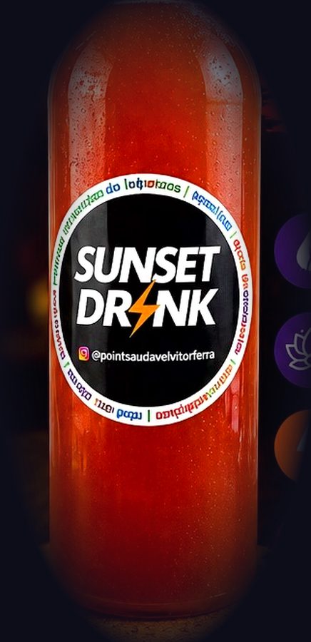 Lata do Sunset Drink, bebida funcional com fibras da Point Saudável